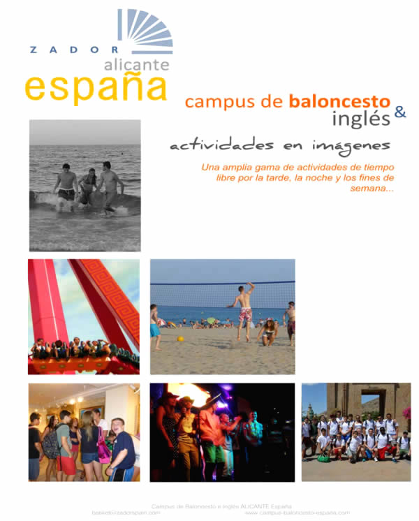 Actividades Tiempo libre Campus de baloncesto Alicante
