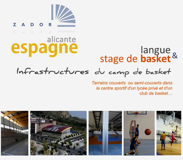 Canchas Campamento baloncesto inglés Alicante España